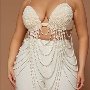 pearl bra top